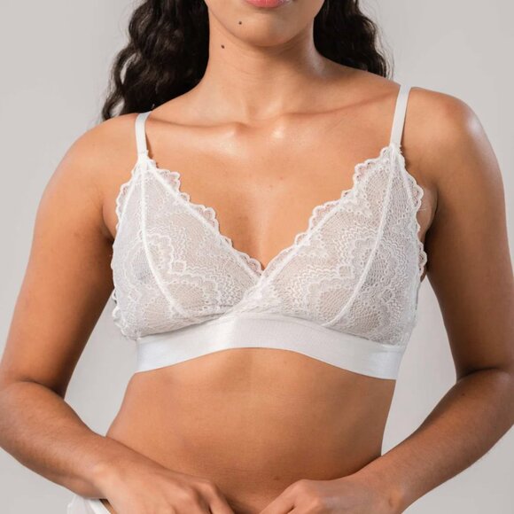 Understatement Lace Lined Bralette Blanche - M / Off White - Picture 1 of 6